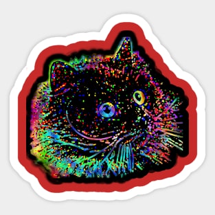 Glow Kitty Stare Sticker